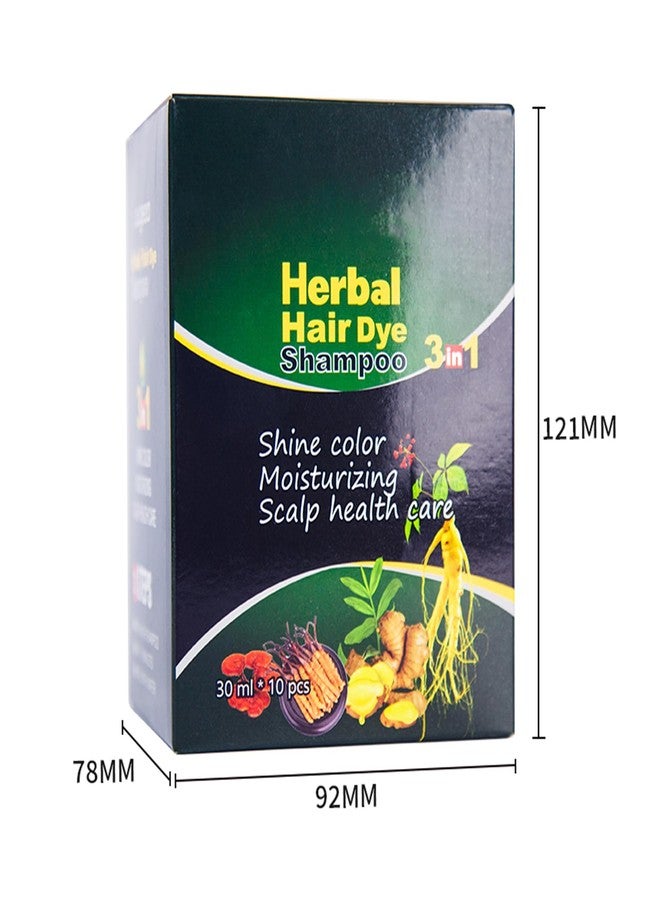HUDABABY Dark Brown Hair Dye Shampoo 3 in 1 for Women/Men Hair Color, Herbal Natural Dye Cover Gray Grey Coverage Permanent Instant | Easy to Use | Travel Size (Dark Brown) - Image 5
